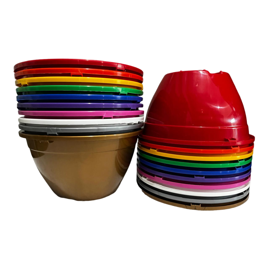 Kit 20 Vasos Cuias 18 cm 1,6L COLORIDAS para Suculentas Cactos Rosa Deserto NOVAS
