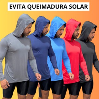 Camisa Térmica Com Capuz Proteção Uv50+ Unissex Para Trabalhadores
