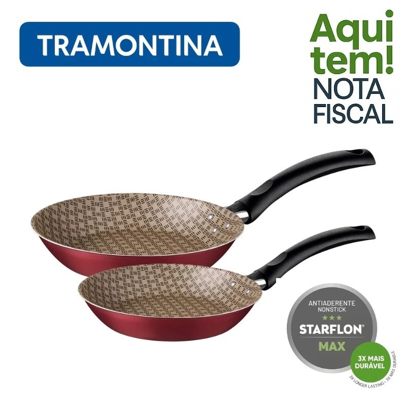 Jogo 2 Frigideiras Antiaderente Tramontina Turim Starflon Max