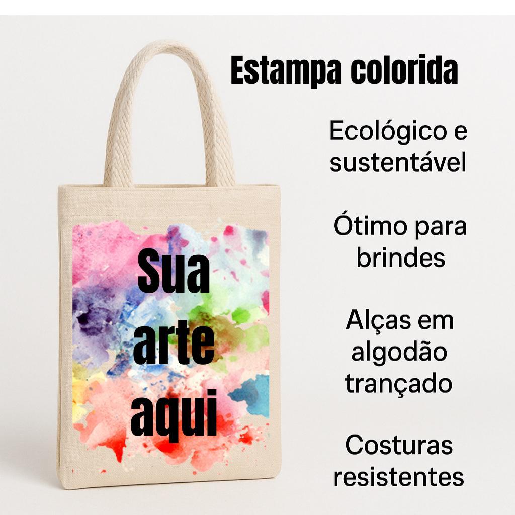 SACOLA ECOBAG ALGODÃO CRU 15X20/ PERSONALIZADA PARA EVENTOS, EMPRESAS E FESTAS/ BRINDE ECOLÓGICO