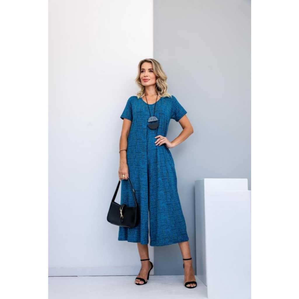 MACACÃO PANTACOURT SOLTINHO COM BOLSO, TECIDO PREMIUM, SENHORA em Oferta na Shopee