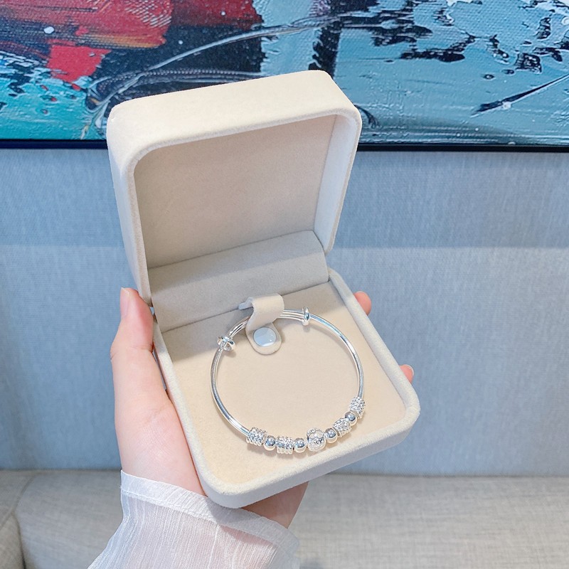PRESENTE PULSEIRA BRACELETE EM PRATA 925 ESTERLINA COREANA JOIAS FINAS LUXO FEMININA - AJUSTÁVEL