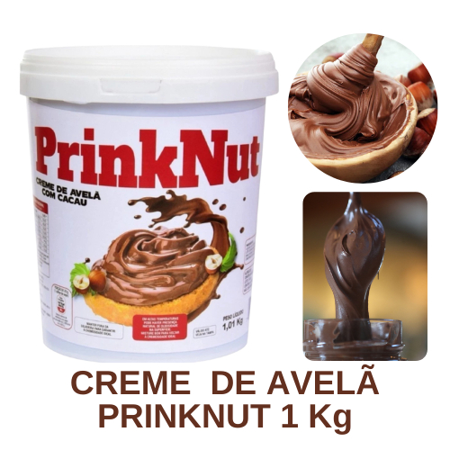Creme de Avelã Com Cacau Prinknut 1kg – Uso Profissional e Caseiro em Confeitaria em Oferta na Shopee
