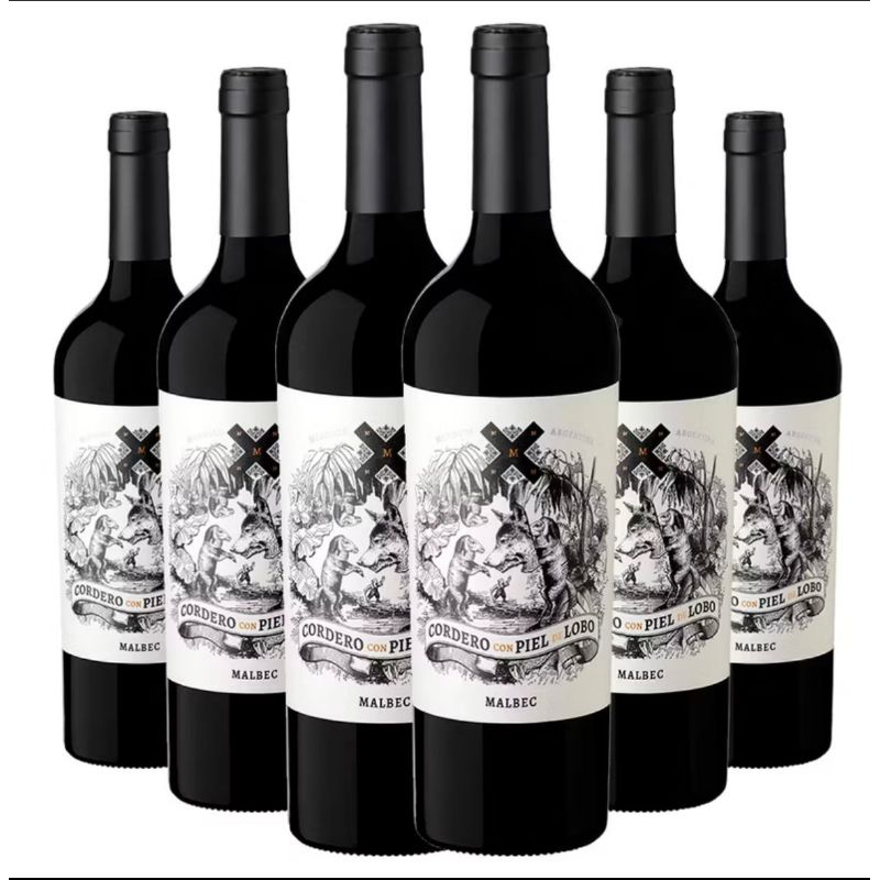 VINHO CORDERO CON PIEL DE LOBO MALBEC GARRAFA COM 750 ML CX C/ 06