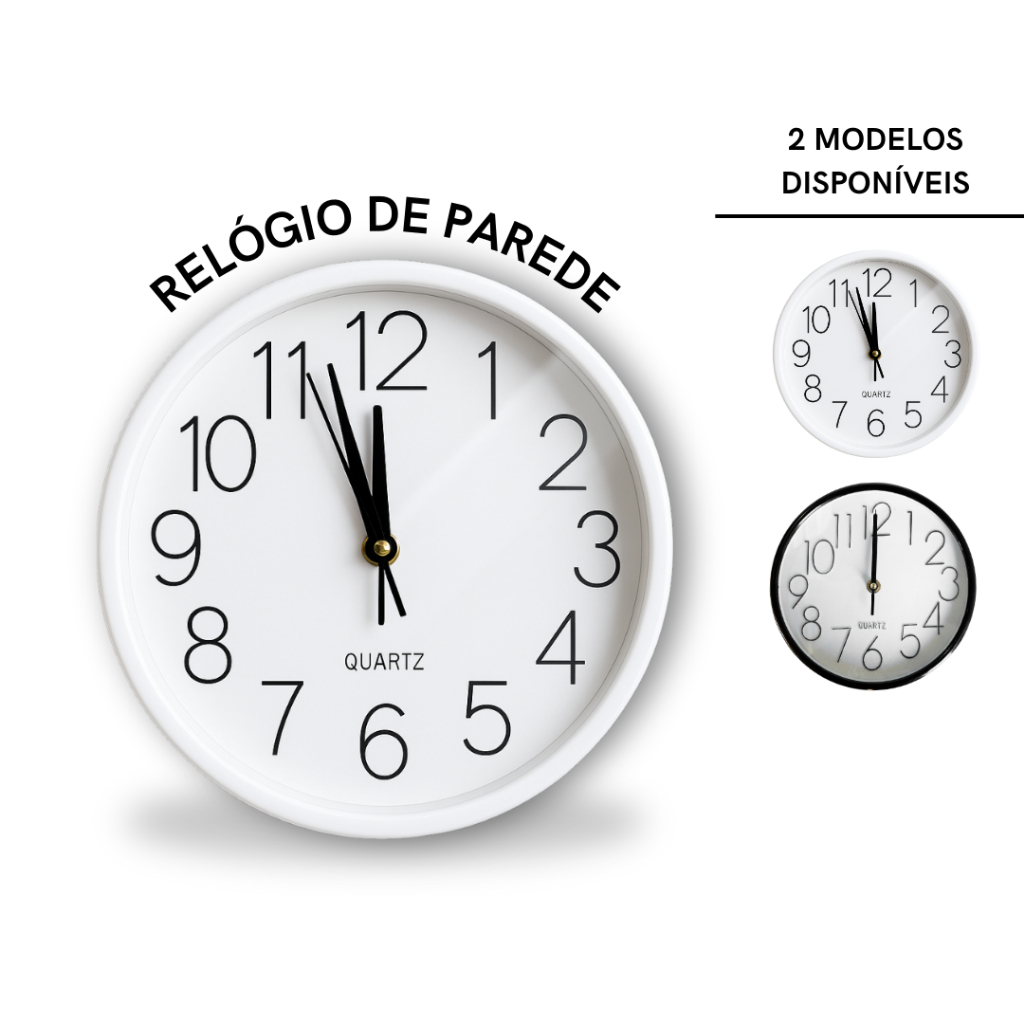 Relógio de parede silencioso  20 cm sala de estar moderno e simples relógio doméstico