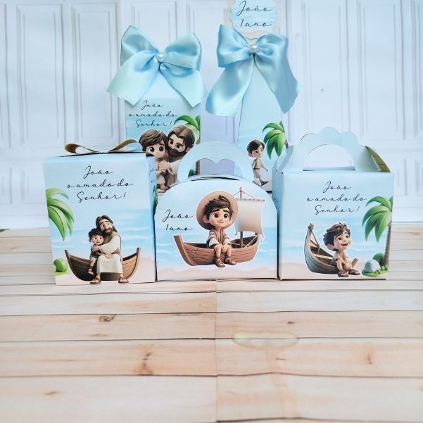 Personalizados Bíblicos João o Discípulo Amado Lembrancinhas Caixinhas para Festa de Aniversário Menino