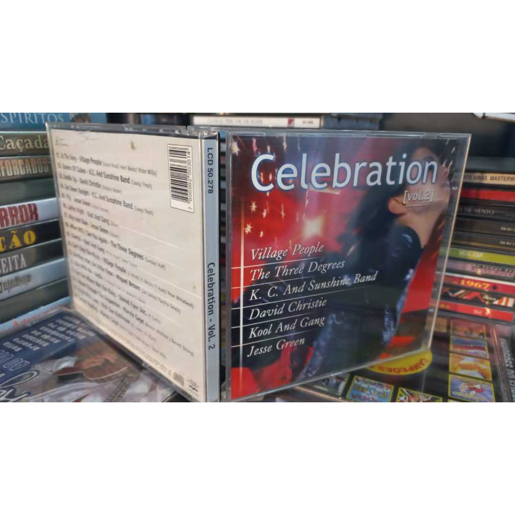 Cd Celebration - Vol. 2 -NOVO Village People The Three Degrees David Christie Jesse Green Kool and gang K.C; And sunshin