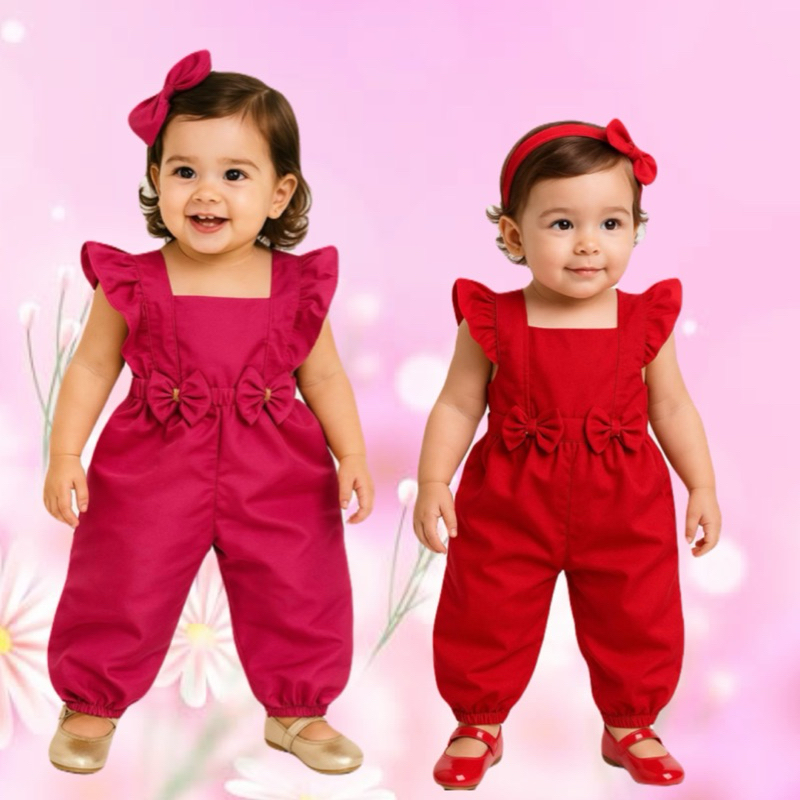 Macacão e conjuto Infantil Menina 1 a 2 anos em Oferta na Shopee