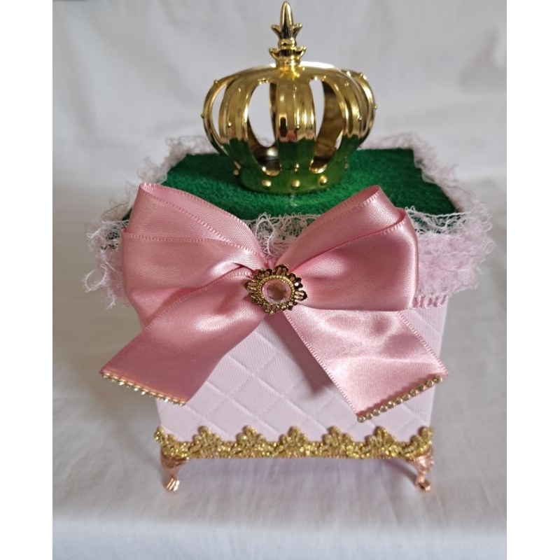 Lembrancinha Personalizada Caixa Cenário Grande Rosa Festa Infantil Princesas Envio Imediato.