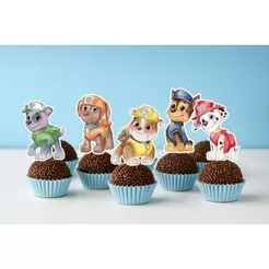 20/30/50 Toppers para Doces Patrulha Canina Aquarela 4cm PRONTO PRA USAR