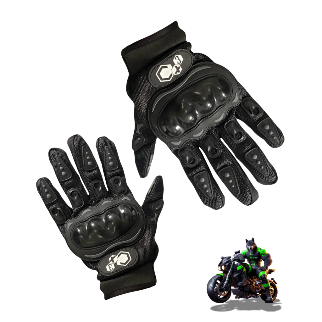 LUVA PRETA MOTO MOTOQUEIRO MOTOCROSS BIKE TRILHA Forrada Luva Térmica Inverno Touch Screen