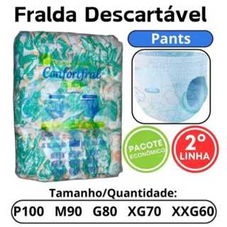 PROMOÇÃO FRALDA CALÇA INFANTIL PANTS SHORTINHO PACOTÃO SEGUNDA LINHA em Oferta na Shopee
