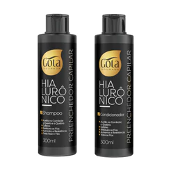 Shampoo e Condicionador Lisos Hialurônico Gota Dourada - 300ml cada