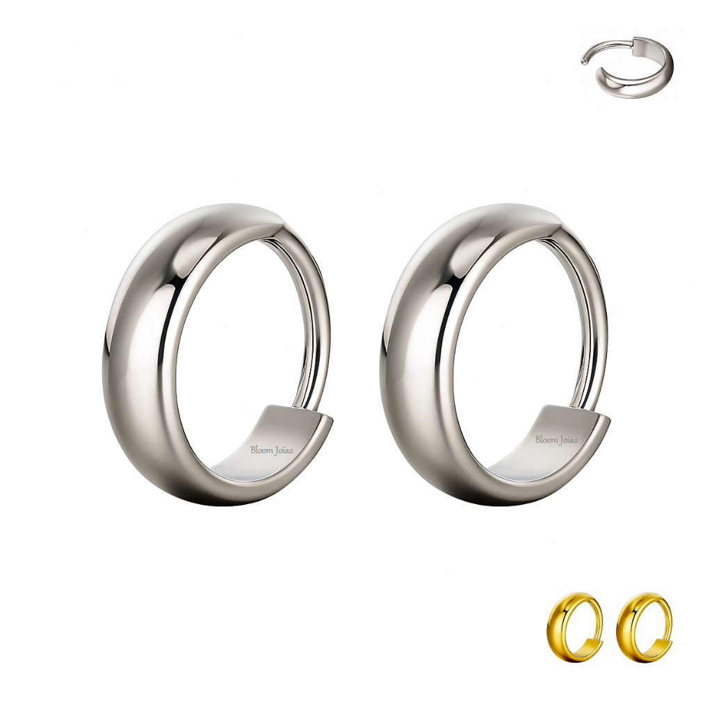 Brinco / Piercing Argola 100% Titânio com fecho Articulado Clicker Lóbulo e Hélix em Oferta na Shopee