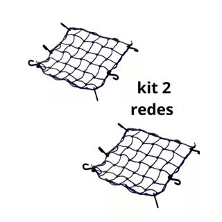 kit 2 Aranha Rede redinha Elástica Para Capacete Ou Carga 35 X 35 preto em Oferta na Shopee