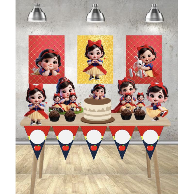 kit só um bolinho branca de neve baby