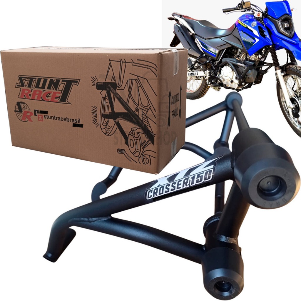 Protetor Stunt Race Motor Carenagem Crosser Xtz 150 2025/26 Cor Preto Fosco