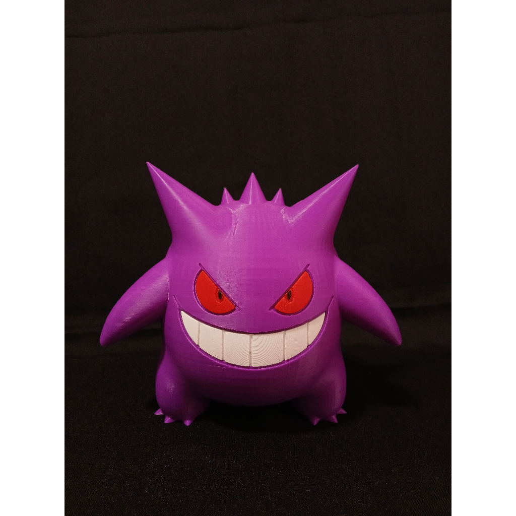 Gengar Pokémon Fantasma – Miniatura 3D Artesanal Geek | Colecionável Decorativo e Presente Criativo