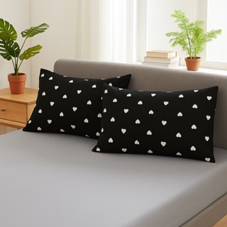 KIT PAR DE FRONHAS 2 PCS PERCAL ALGODAO DECORACAO DECORATIVO LUXO CASA QUARTO em Oferta na Shopee