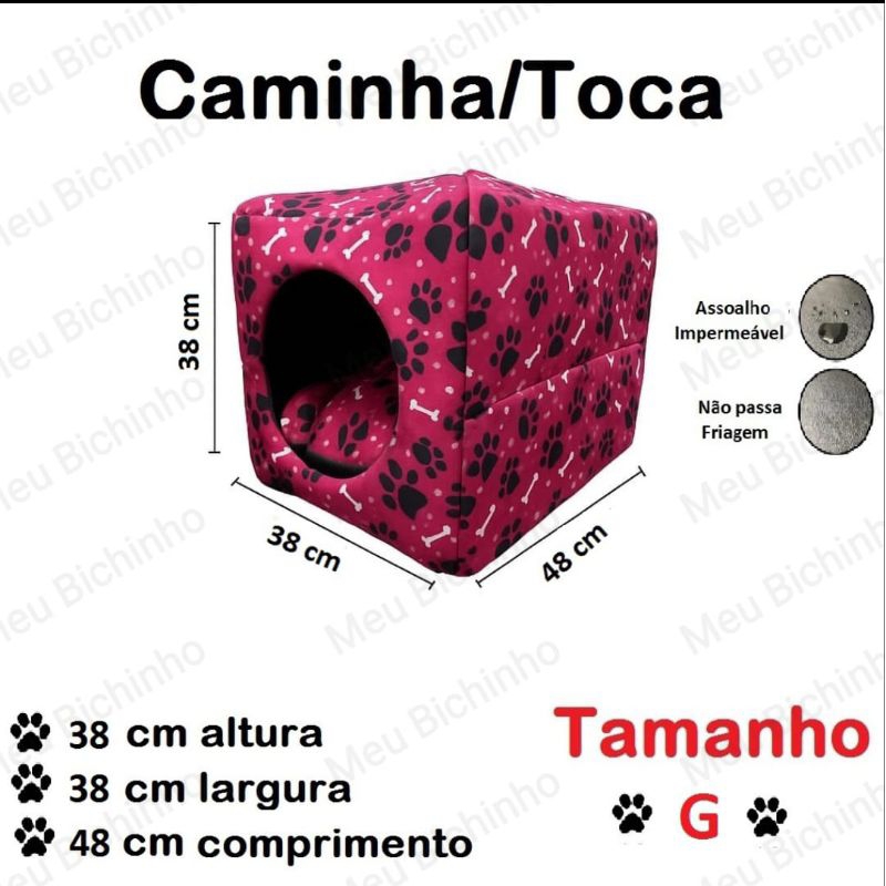 Cama Toca  Iglu P, M, G para cães ou gatos em Oferta na Shopee