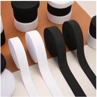 Rolo de Elástico plano ( chato de Embutir ) 25mm Para roupas, bolsas, artesanatos em geral em Oferta na Shopee