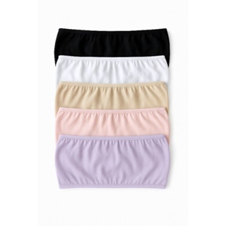 KIT 5 TOP FAIXA INFANTIL JUVENIL ALGODÃO CROPPED TOMARA QUE CAIA SEM ALÇA em Oferta na Shopee