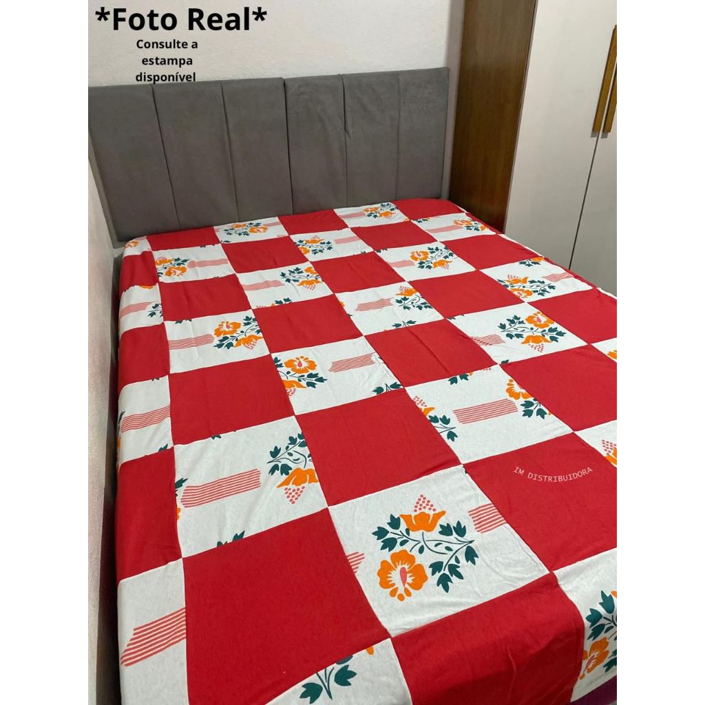 Colcha Retalhos Artesanal Casal - Dupla face e Antialérgico Promoção em Oferta na Shopee