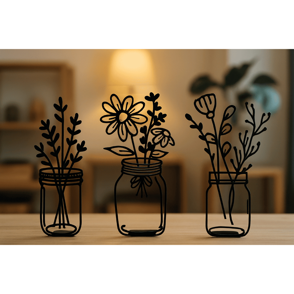 Kit vasos Minimalista de planta decorativo para sala, quarto e escritório