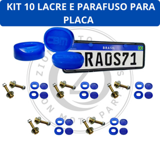 Kit 10 Lacre e Parafuso Para Placa de Moto Universal em Oferta na Shopee