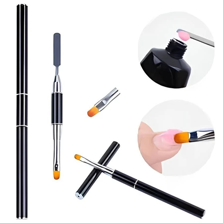 Pincel Polygel Molde F1 2 em 1 com Espátula Ponta Dupla em Oferta na Shopee