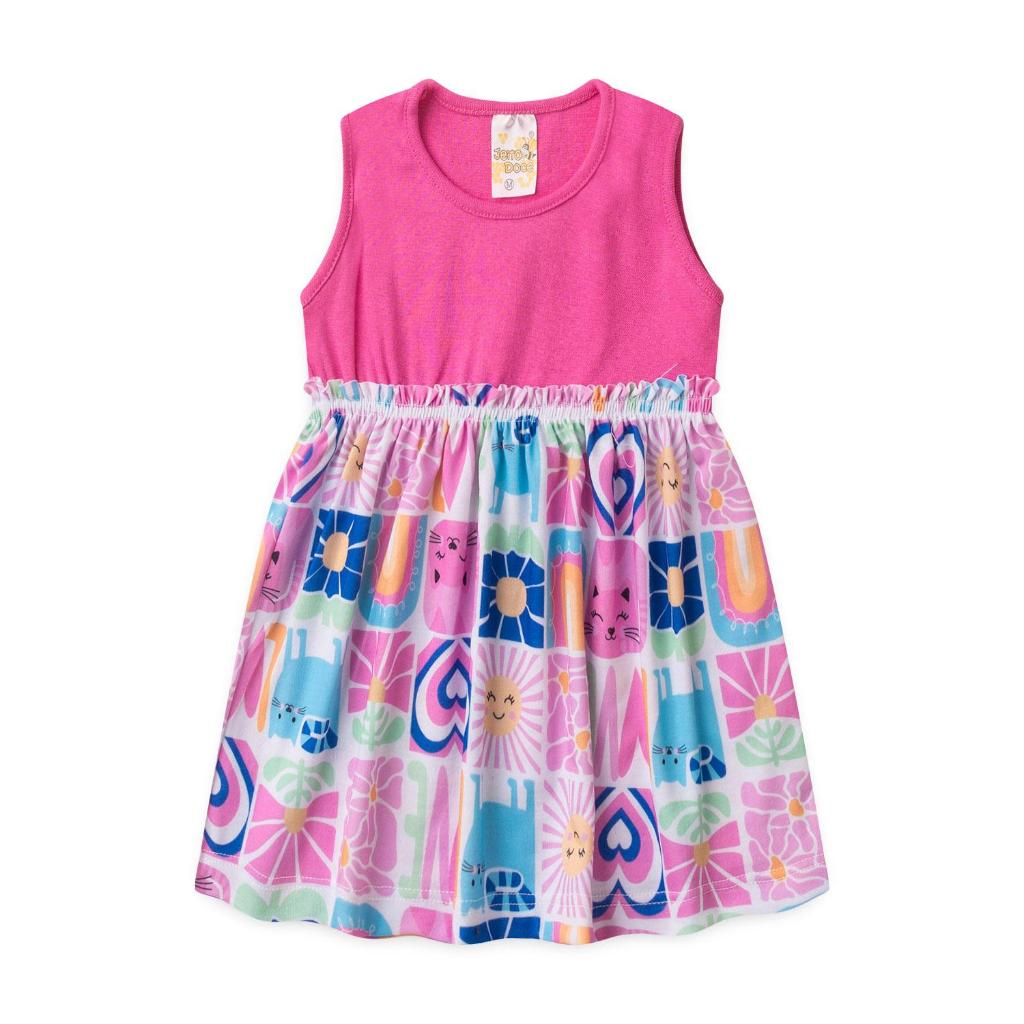 Vestido com Estampa Rotativa - JD Kids em Oferta na Shopee