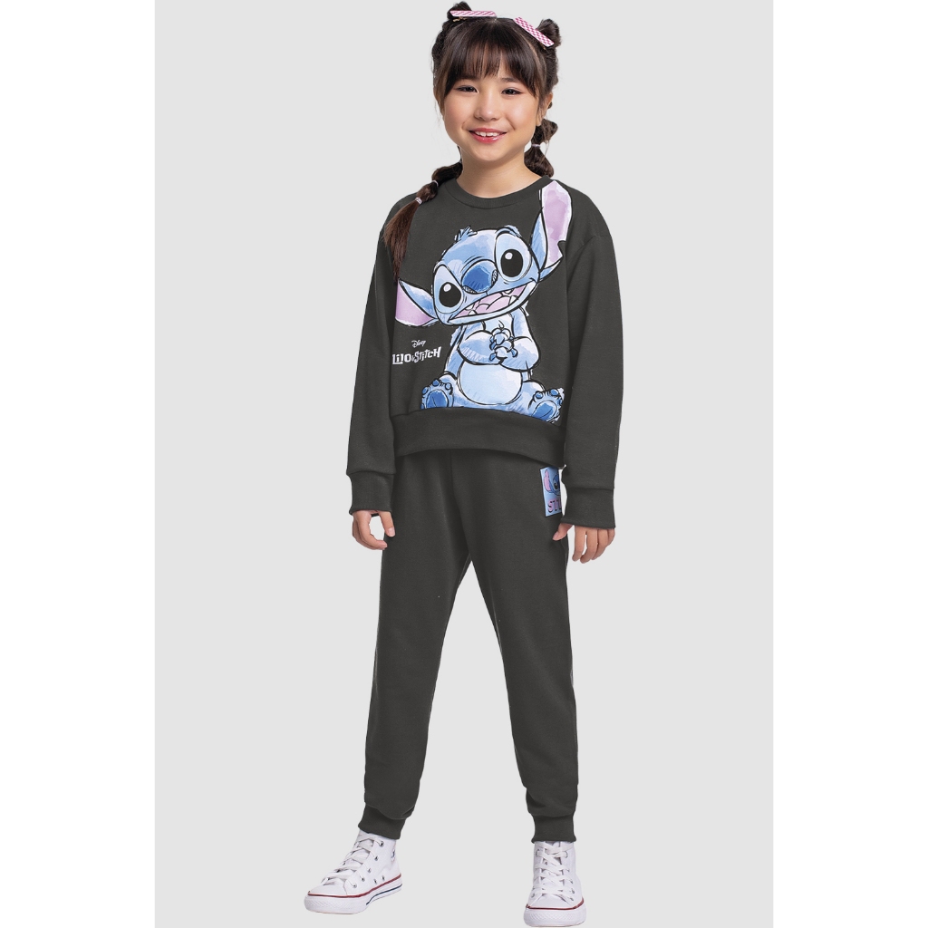 Conjunto Moletom Lilo & Stitch Infantil _Menina _Fakini