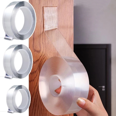 Kit 3 Fita Dupla Face 3M Extra Forte Transparente Silicone Mágica Adesiva Cola Parede Móvel Porta