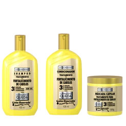 Kit Shampoo e Condicionador Extraordinário 430 ml + Máscara Extraordinário 500 g Gota Dourada