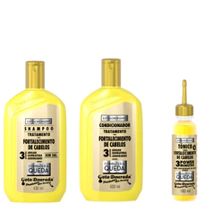 Kit Shampoo e Condicionador Extraordinário 430 ml + Tônico Extraordinário Combate a Queda 100 ml Gota Dourada