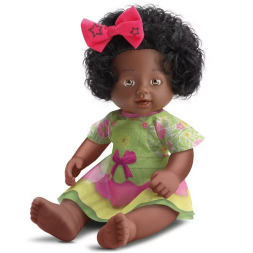 Boneca Rubbie Negra Coleção Rubbie Bee Charmosa Com Cabelo Rosa Menina - Envio Imediato