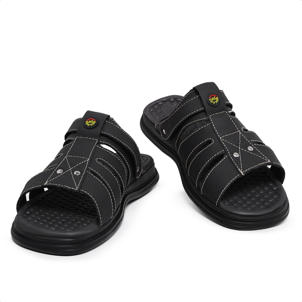 Sandália Chinelo Anti Stress Masculino Couro Legítimo