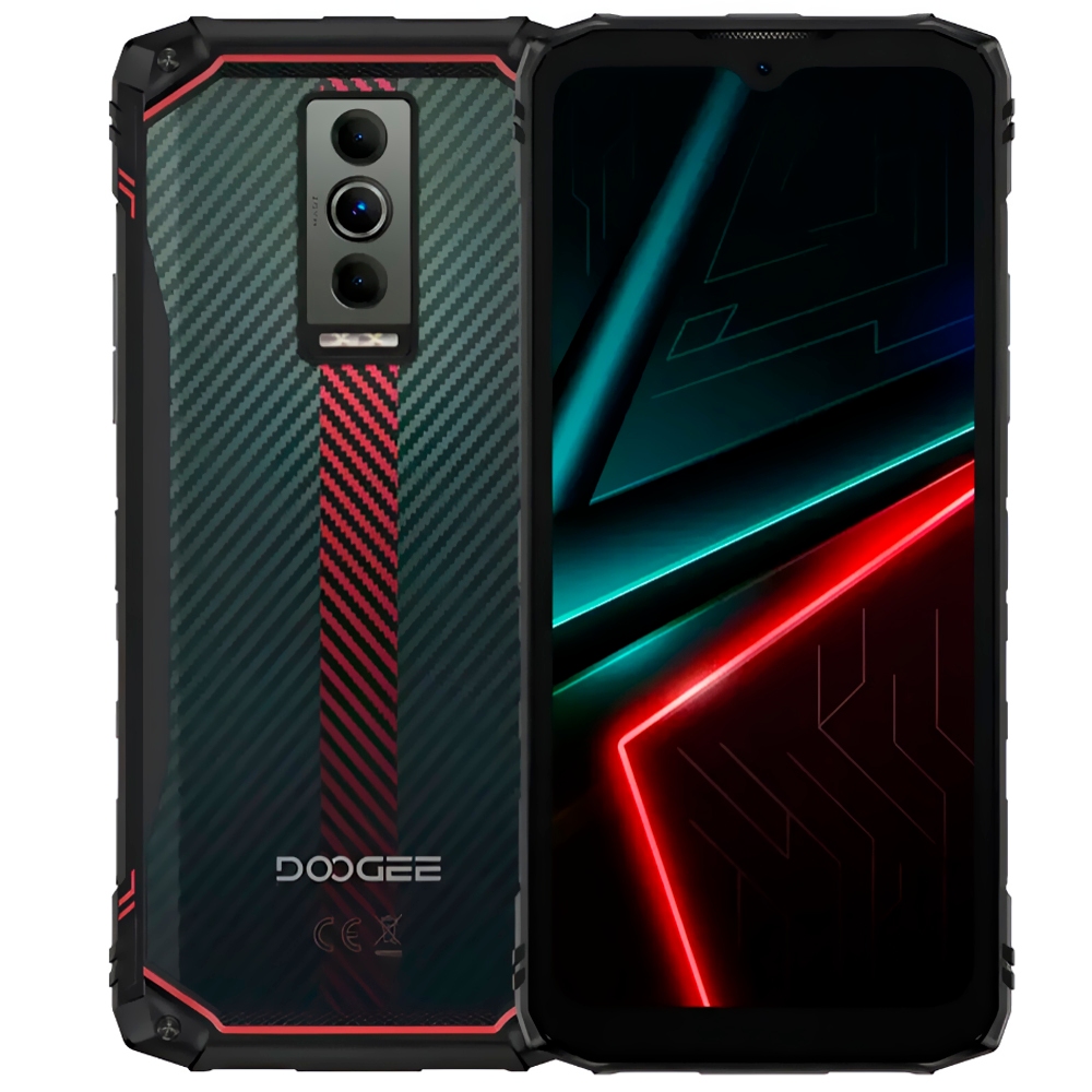 Celular Doogee Blade10 Energy 4GB de RAM / 128GB / Tela 6.56" / Dual Sim LTE - Midnight Vermelho (Global)