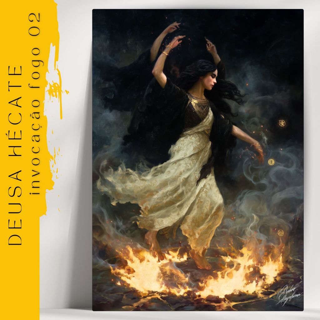 Deusa Hécate Hécate - Invocação Fogo 02 - Bruxaria - Wicca - Mitologia Grega - Envio Imediato