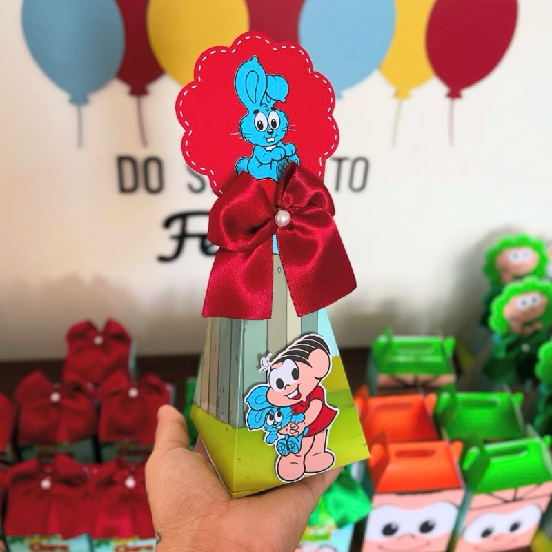 PEGUE E MONTE - Kit Festa Personalizados Turma da Mônica | Lembrancinhas de aniversário | Caixinhas para festa