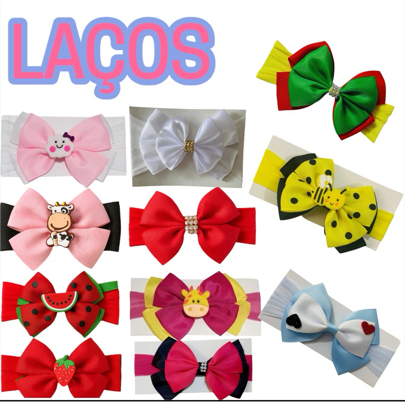 Laço Faixa De cabelo Para Bebê Princesas / Personagens / escolha o modelo em Oferta na Shopee