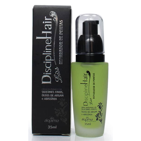 Reparador de Pontas Discipline Hair Liss (silicones finos, óleo de argan e abissína )  35ml  - Alquimia Professional em Oferta na Shopee