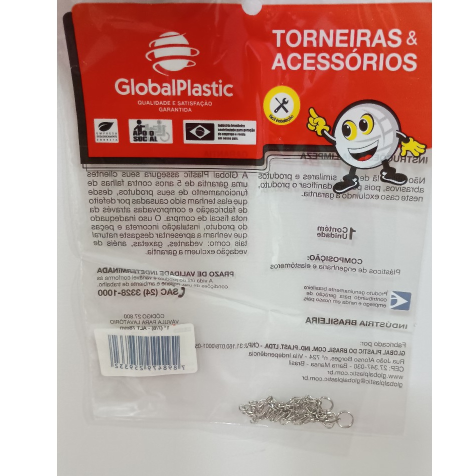 Corrente para Obturador de Caixa Acoplada Universal