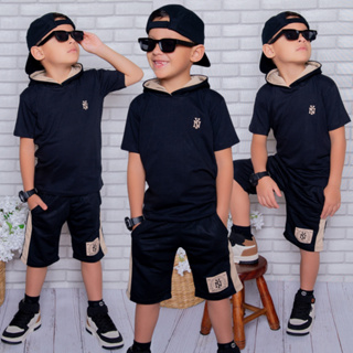 Conjunto Infantil Juvenil Masculino Kit Roupa Menino Blusa + Bermuda Verão Lançamento em Oferta na Shopee