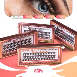 NEW SHOW Cílios Postiços 6D MINK- 10P/20P/30P - Tufos sem Nó em Oferta na Shopee