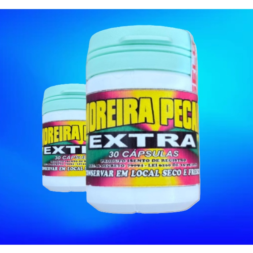 Pecan Moreira 100% Natural Original kit 2 Potes com 30 caps.