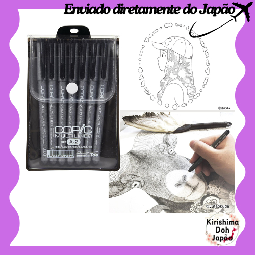 Conjunto de canetas Copic Multiliner A-2 para nanquim