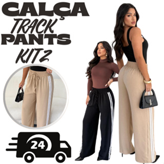 Kit 2 Calça Pantalona duna com listras laterias TrackPants em Oferta na Shopee