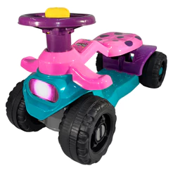 Andador Princesinha 🌸 1 a 3 anos - 16 kg - Gira Gira Motoca C/ Volante e Buzina - Cert Inmetro
