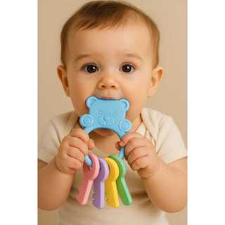 Brinquedo Ursinho com Chaves Coloridas Produzido Em Plástico Atóxico – Bebê em Oferta na Shopee